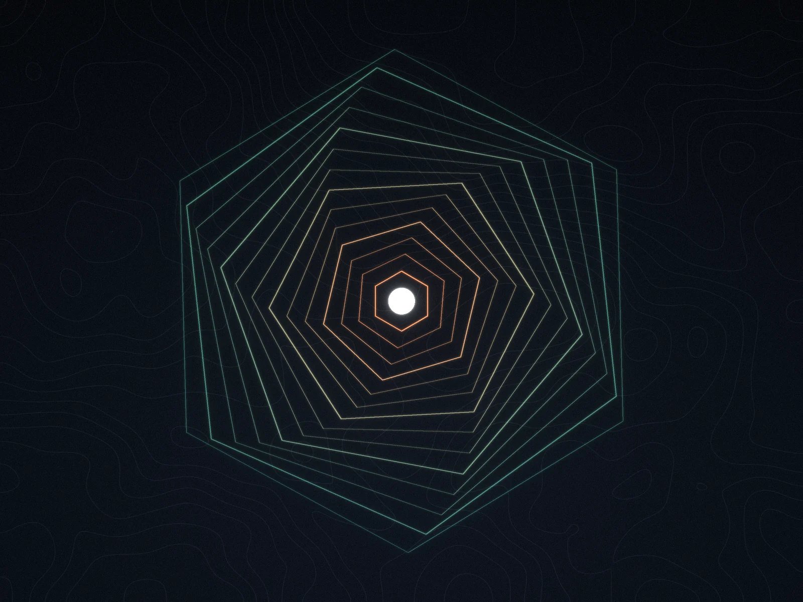 Nested hexagonal layers protecting a bright core
